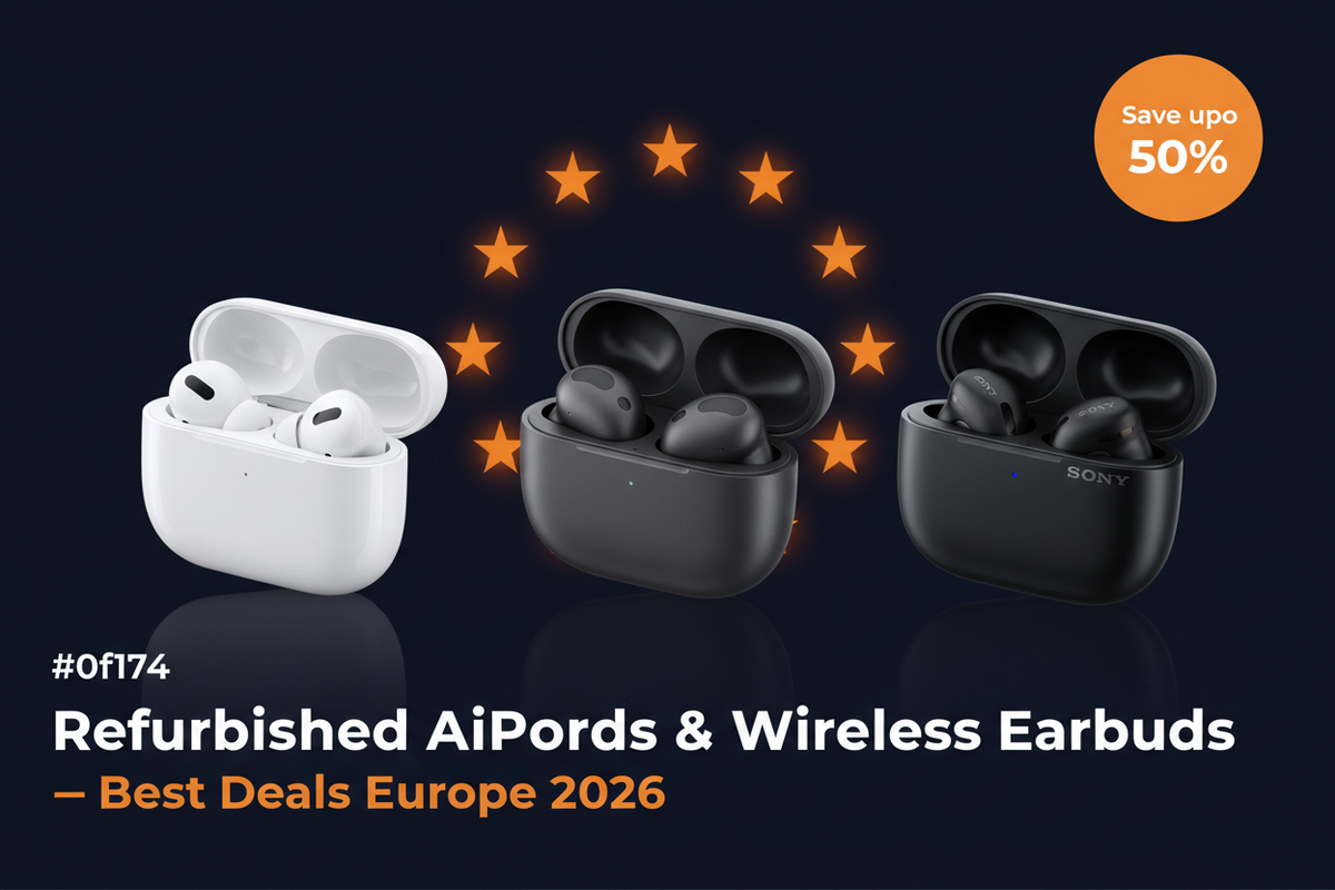 Refurbished AirPods & Wireless Earbuds in Europe 2026 – Apple, Samsung & Sony Deals