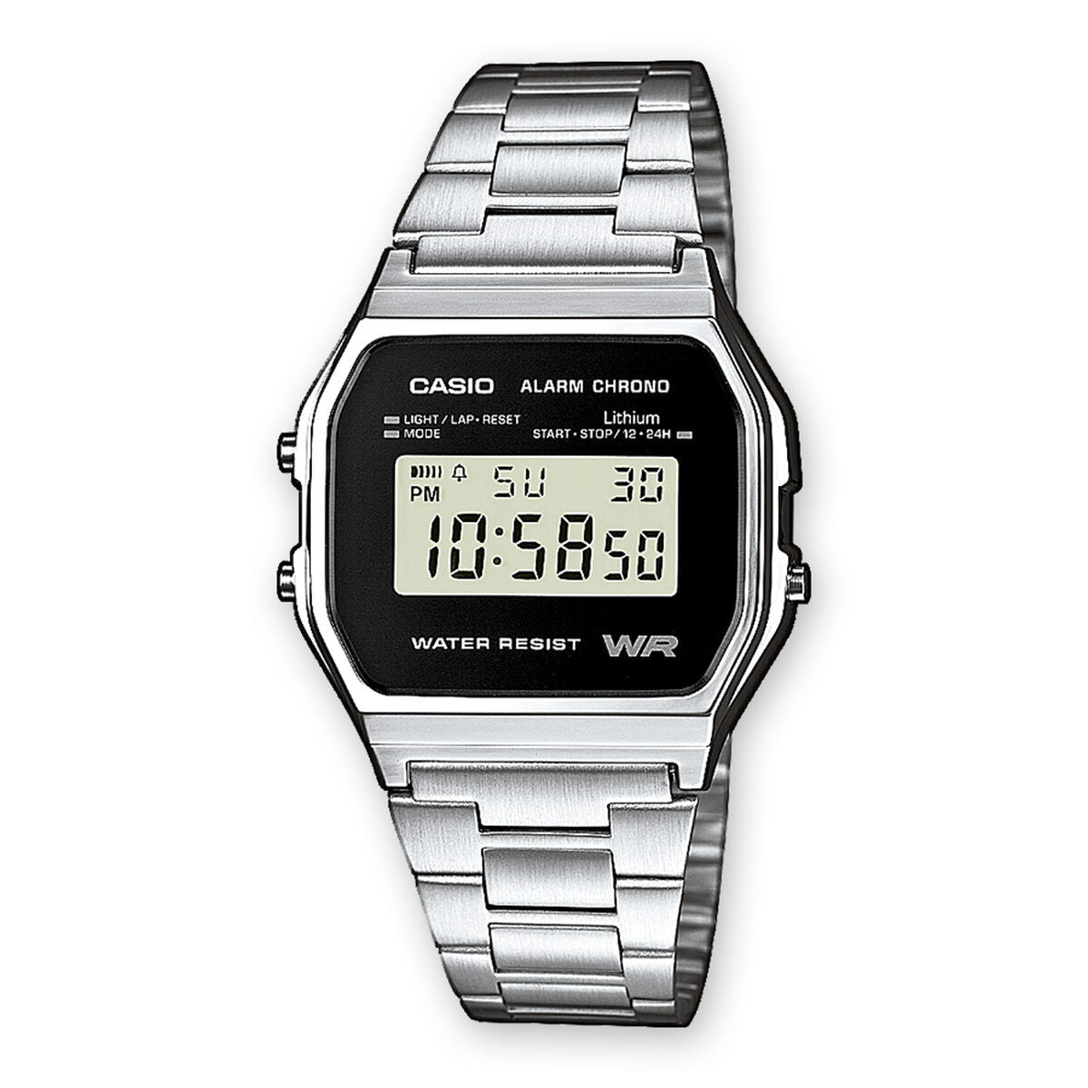 Casio Men's Watch Casio A158Wea-1Ef Black Grey Silver