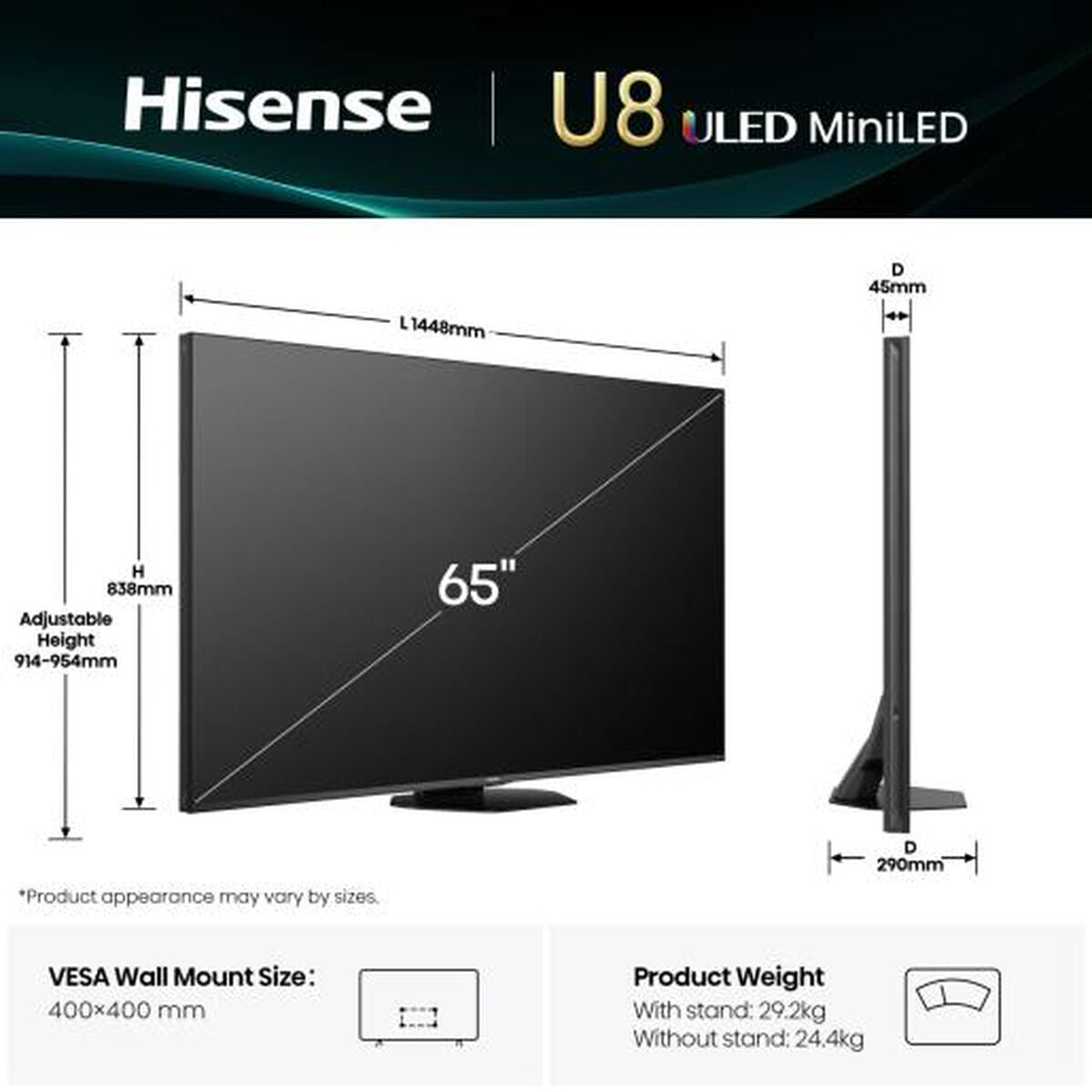 Hisense Smart Tv Hisense 65U8Q 65" 4K Ultra Hd Led Hdr
