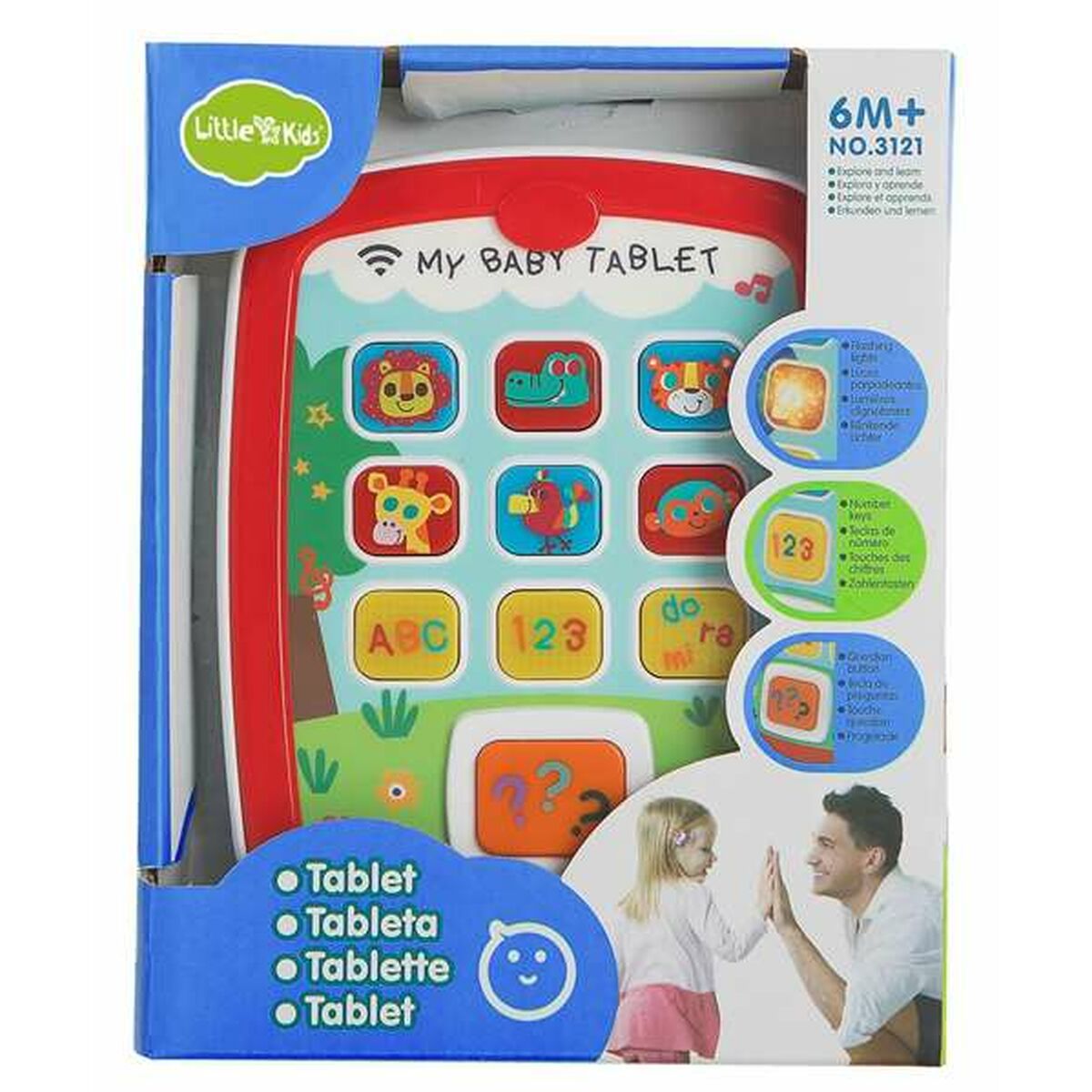 Bigbuy Kids Interactive Toy For Babies My Baby Tablet 18 X 14 X 3 Cm
