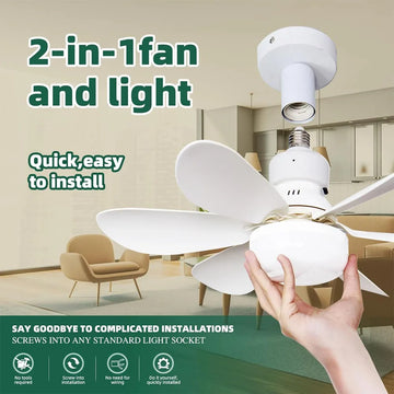 E27 Base LED Ceiling Fan Light With Remote Control 3 Color Lights Dimmable Lamp For Living Room Home Decor