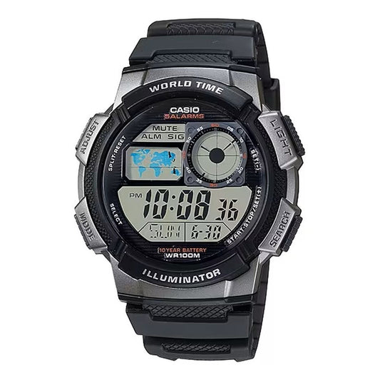 Casio Men's Watch Casio World Time Illuminator Black (Ø 43 Mm)
