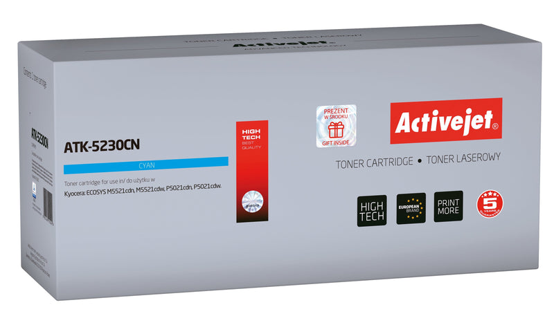 Activejet Cartridge Toner ATK-5230CN Spare Part Kyocera TK-5230C Supreme 2200 Páginas Blue