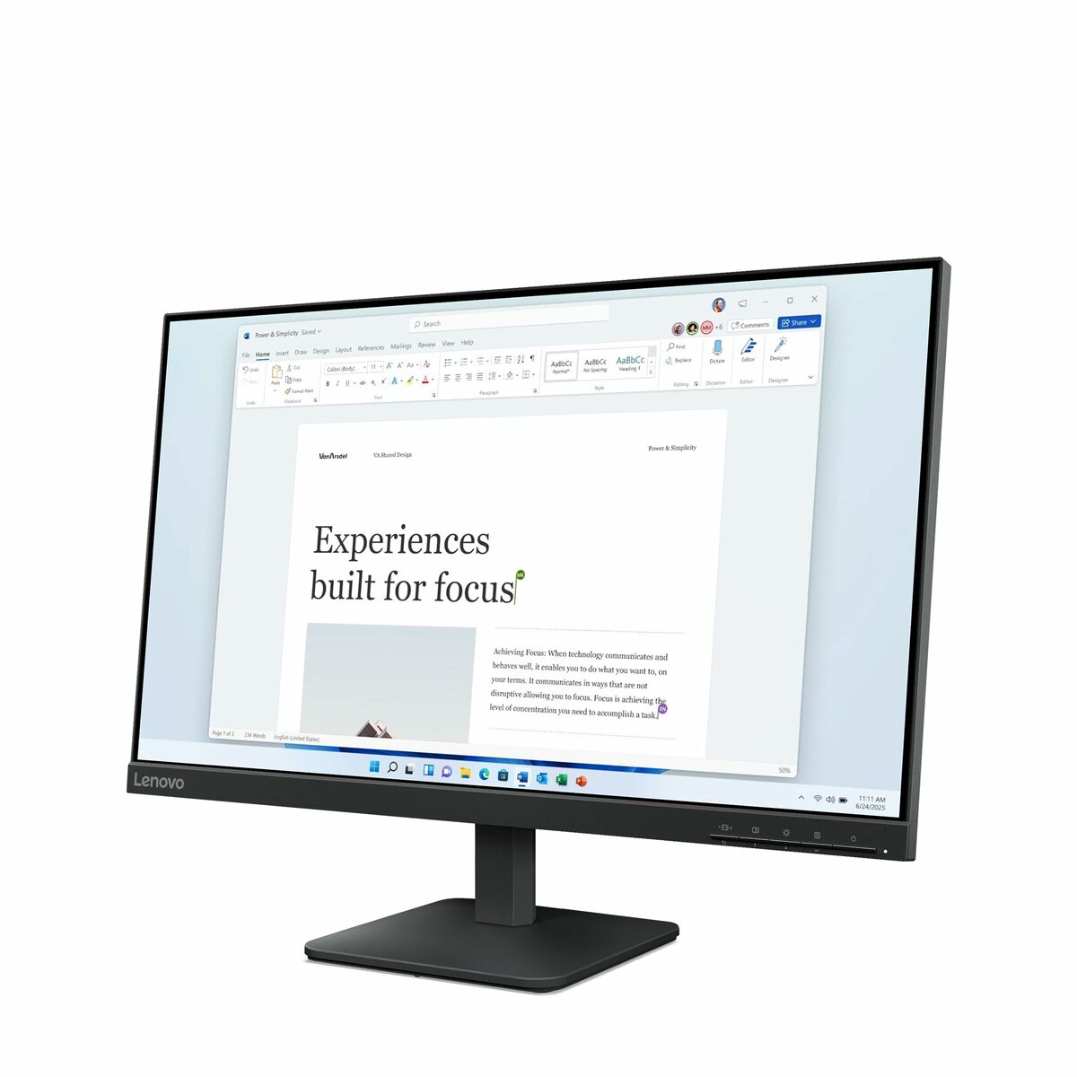Lenovo Monitor Lenovo 68C2Kac1Eu Full Hd 24" 23,8"