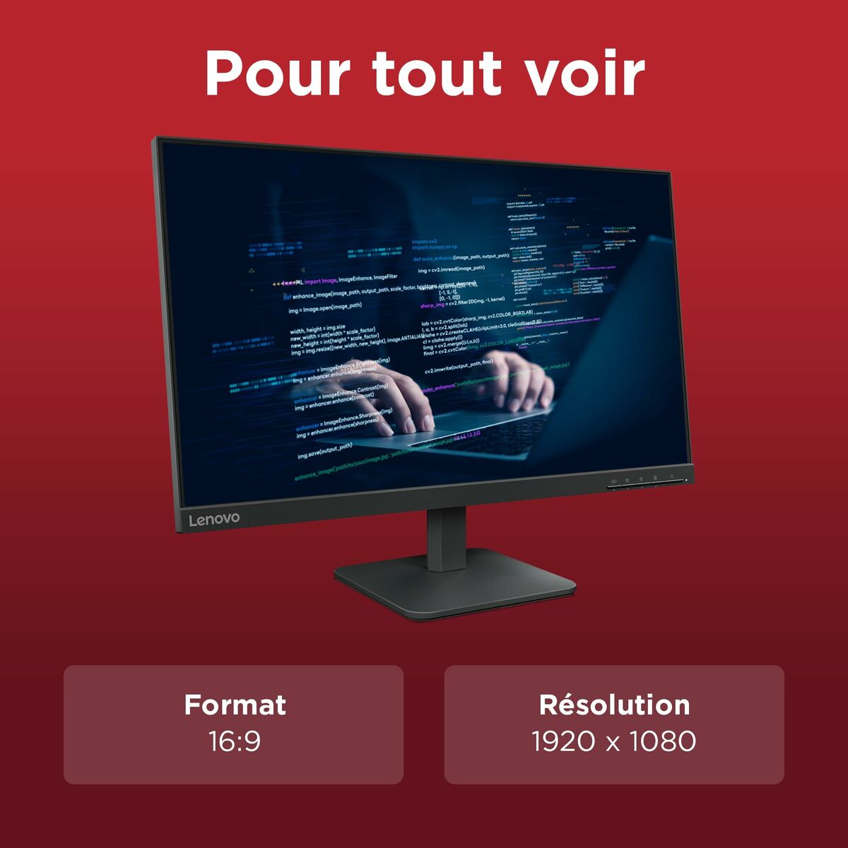 Lenovo Monitor Lenovo 68C2Kac1Eu Full Hd 24" 23,8"