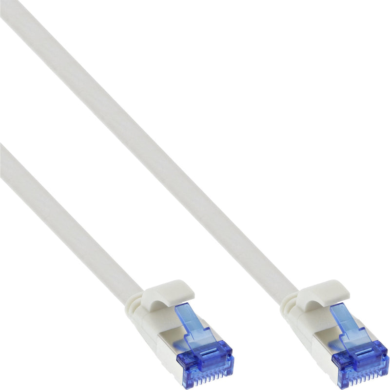 Inline Network Cable Flat , U/FTP, CAT.6A, Tpe Libre Halógenos, White 7,5M