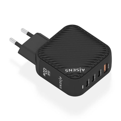 Aisens Charger GaN 100W, 3x USB-C PD 3.0 QC4.0, 1x USB-A QC3.0, Black — image 1