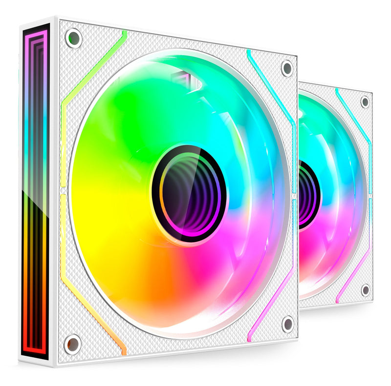 Mars Gaming Kit 2 Fans Auxiliar MF-3D Pro White Div Class'especificaciones'. 2X Fans 120MM / ARGB / Control Re