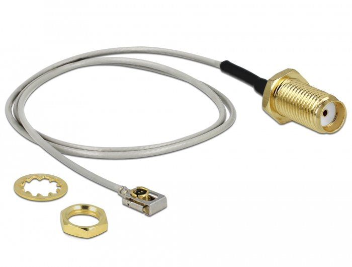 Delock Cable Antenna Rp-sma Connector Female Assembly a Mhf I Lk Connector Male 1.13 20CM Gewindelnge 10MM Pro