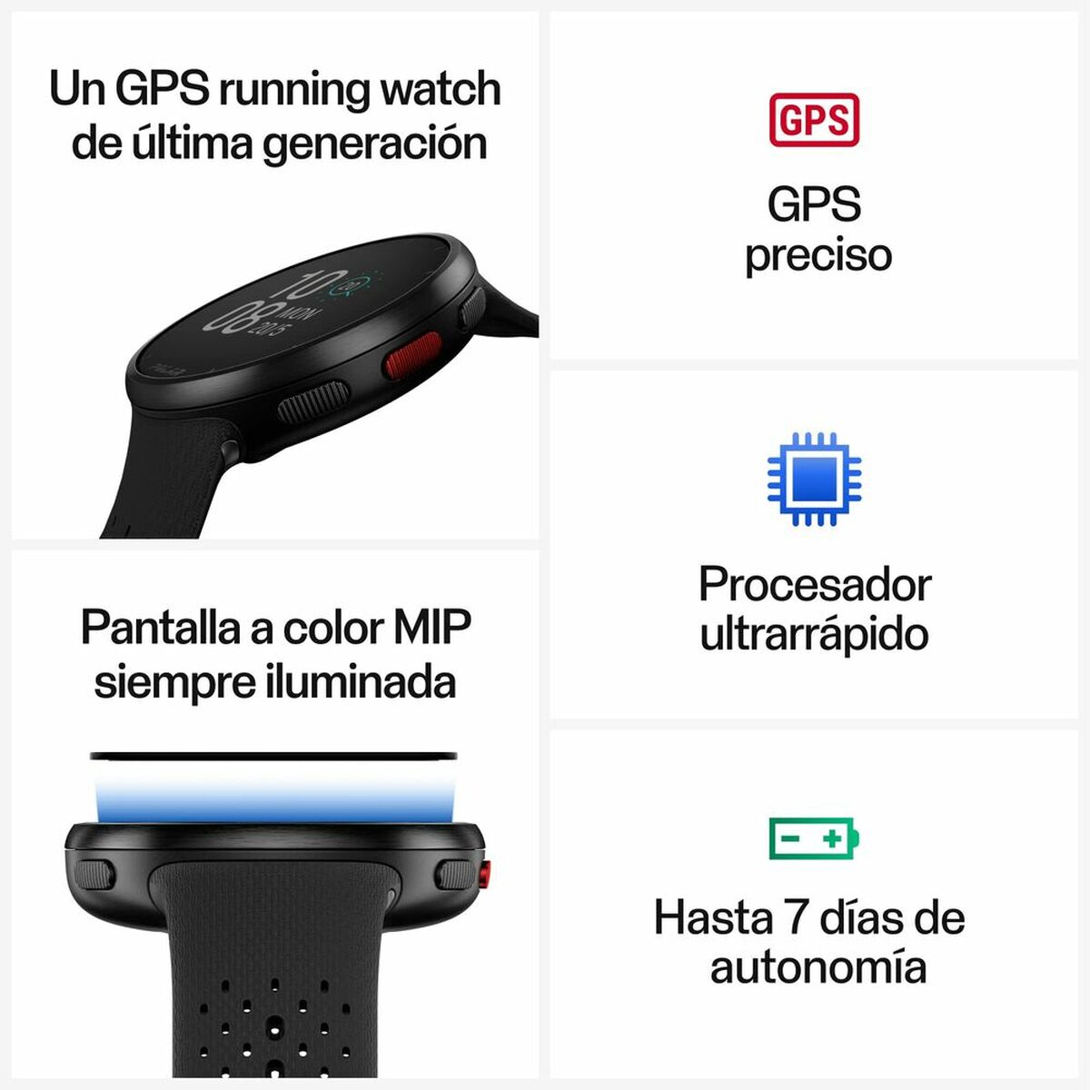 Polar Smartwatch Polar Black 1,2"