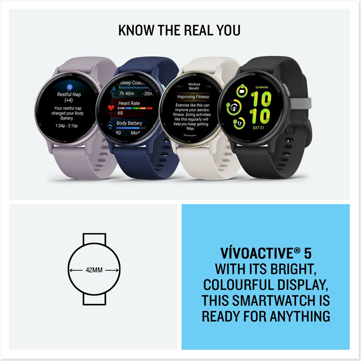 Garmin Smartwatch Garmin Vivoactive 5 Black 1,2"