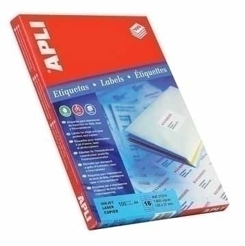 Apli Labels Permanentes Blancas 48.5 X 16.9MM - 100 Hojas — image 1