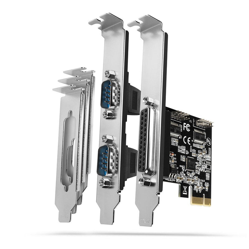 Axagon Pcea-psn Pcie-adapter With 1X Parallel- + 2X Seriell-ports - Asix AX99100 Card And Adapter Interfaz Int