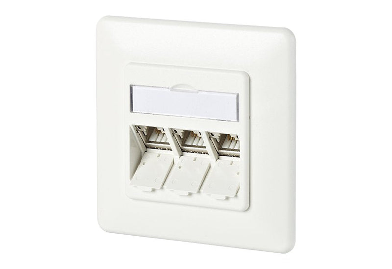 Metz Connect C6AMODUL 3 Port 180°M Up White Puro