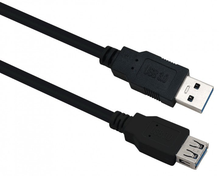 Helos Cable Extensión , USB 3.0A / Socket a, 0,5M, Black