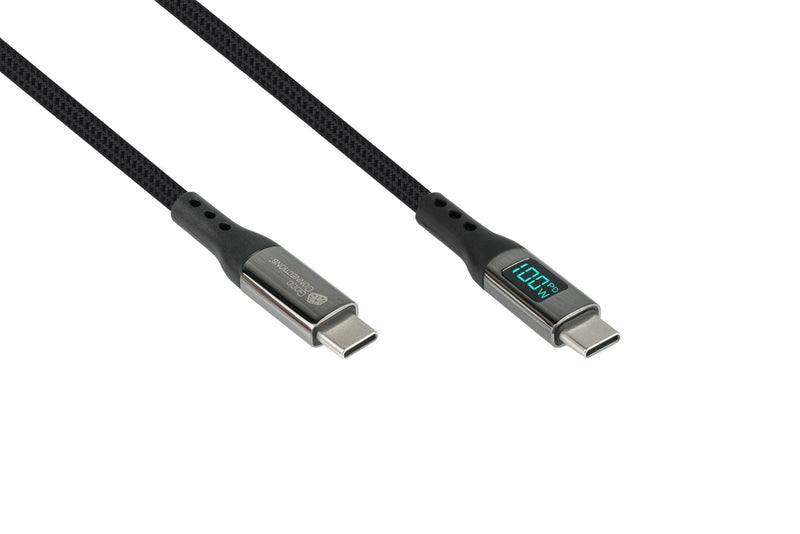 Cable Alcasa 2213-D010S USB 2.0 1M USB C Graphite