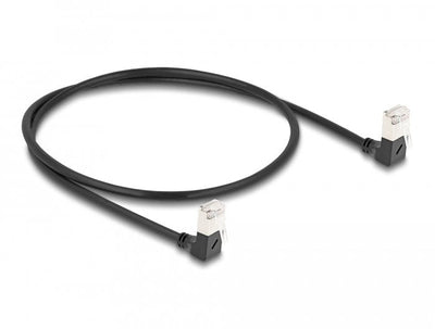 Delock Network Cable RJ45 CAT.6A S/FTP Slim 90° Unten / Unten Angular 0,5M — image 1