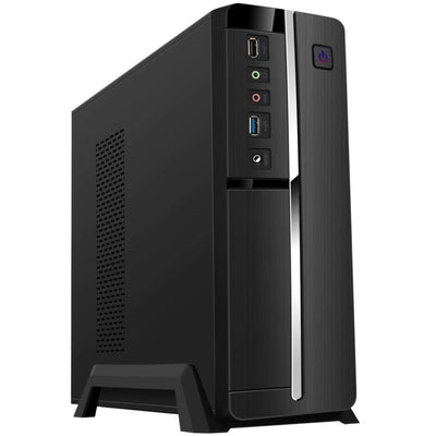 TooQ Case microATX, Mini ITX Slim - Power Supply 500W - 1X HDD3,5 + 1X SDD2,5 + 1X HDD5.25 - USB-2.0, USB — image 1