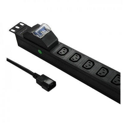 Qoltec Power Strip Rack 19 With Cb 1U 10A Pdu 8XIEC C13 2M — image 1