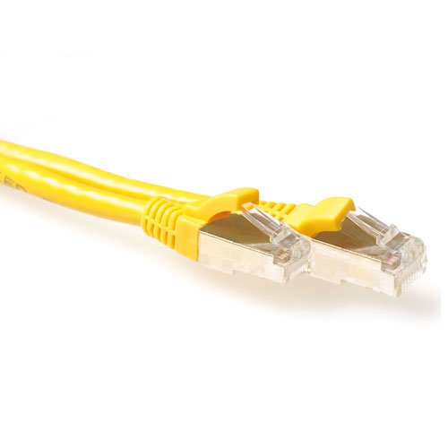 Yellow 7 Meter Lszh SFTP CAT.6A Patch Cable Snagless With RJ45 Connectors