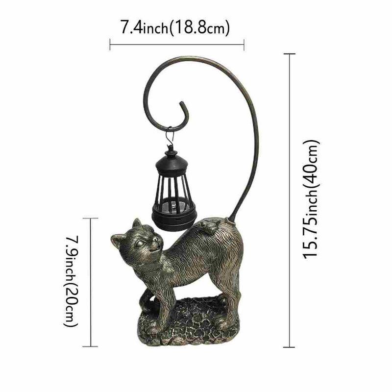 Resin Cat Solar Garden Lamp Garden Decoration