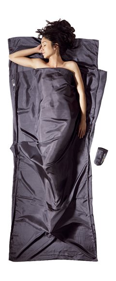 Cocoon Saco Dormir Travelsheet Rectangular Seda Grey