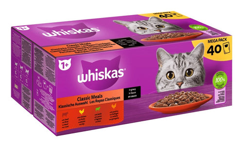 Whiskas Classic Meals In Sauce - Comida Húmeda Gatos - 40X85 G — image 1