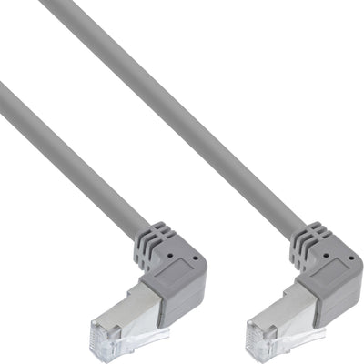 Inline® Network Cable Two Side Down Angled, S/FTP (pimf), CAT.6, 250MHZ, Pvc, Copper, Grey, 1.75M — image 1