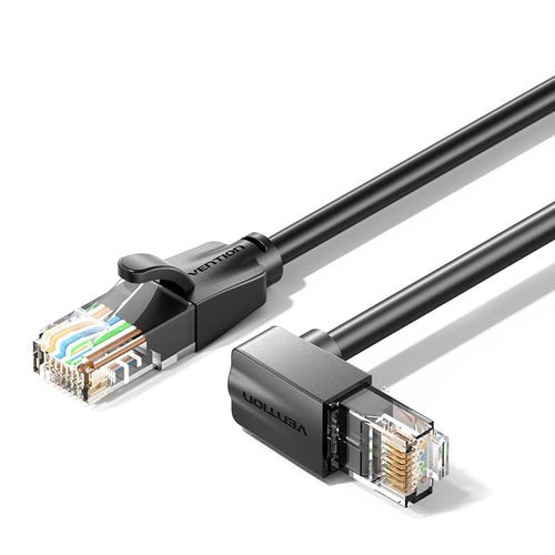 Vention Network Cable CAT.6 UTP - Length 5M - Acodado - Speed Up To 1Gbps - 26AWG - Cover Pvc - Black