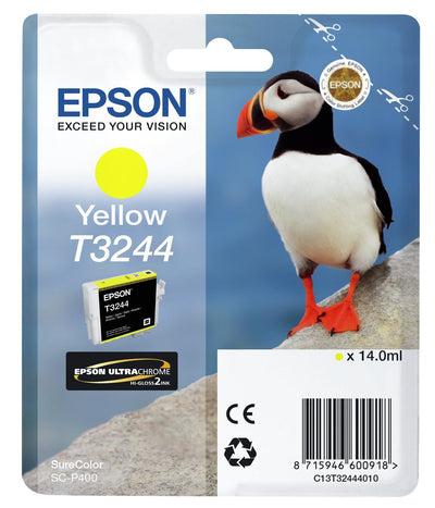 Epson Genuine Ink T3244, Yellow 14ML, Puffin, Surecolor SC-P400 — image 1