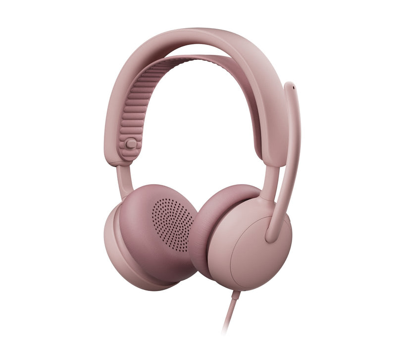 Logitech Headphone Zone Wired 2 For Business Cableado Cancelación Sound Activo Pink Certificado Equipos Micros