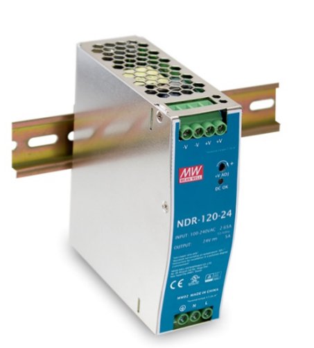Mean Well NDR-120-48 Power Supply Conmutada Carril Din 120W 48VCC 2.5A