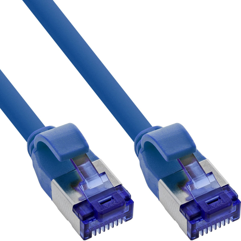 Inline® Network Cable Slim, CAT.6A, S/FTP, Tpe (lszh) Flexible, PoE, Blue, 25M