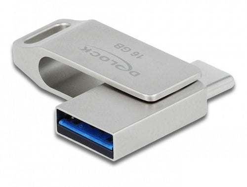 Delock USB Flash Drive USB 3.2 Gen 1 USB-C ™ + Type a 16GB - Housing Metal — image 1