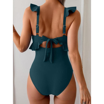 Womens Sleeveless Printed One-Piece Swimsuit