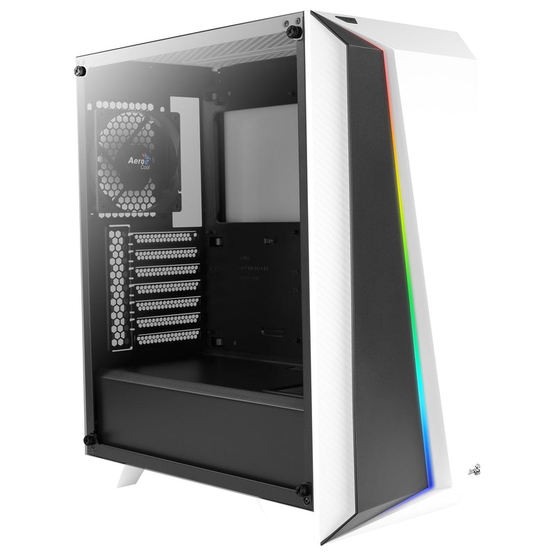 Aerocool PC Case Cylon Pro White ATX RGB 13 Glass Tem.