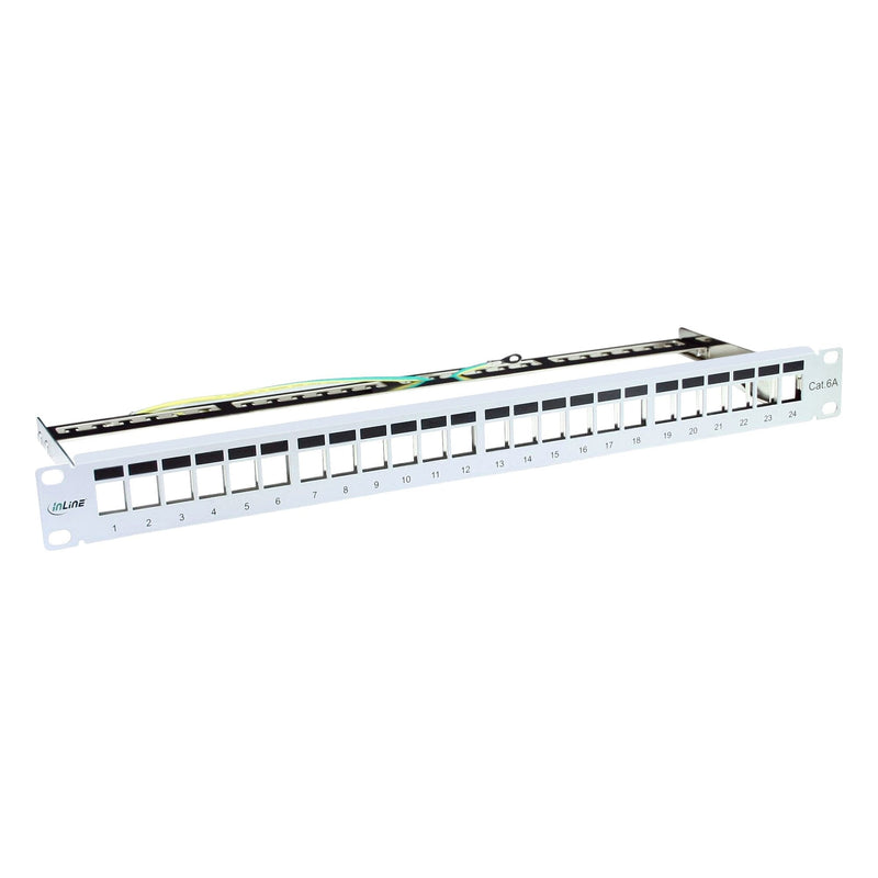 Inline Patch Panel Blank 19 24 Ports 1U Grey Claro