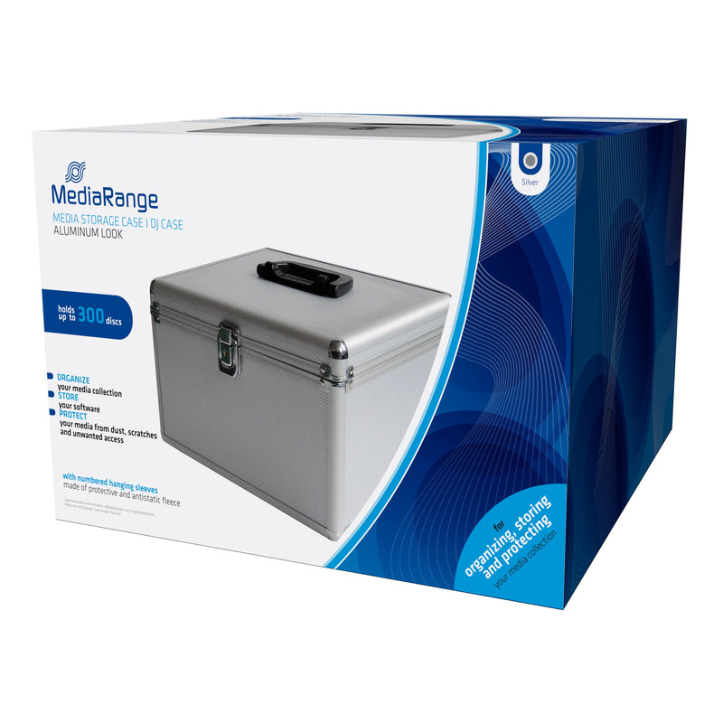 Mediarange BOX76 Case For Drives Ópticos Maleta Rígida 300 Drives Silver