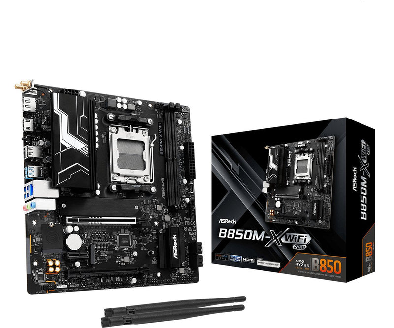 Asrock Motherboard MB AMD AM5 B850M-X Wi-Fi R2.0