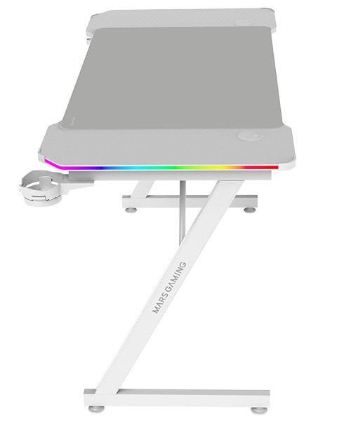 Mars Gaming Desk Gaming MGD-X120 RGB White 120X60/ Mouse Pad XXL/ Stands Externos Bebidas And Headphones/ Gest — image 1