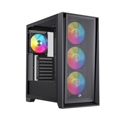 Einarex Box ATX Semitorre P600 RGB 4 Fans Black EXCS-PL-600R-B — image 1