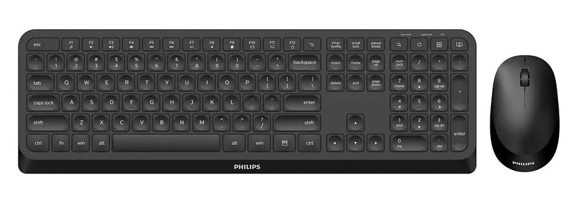 Philips Keyboard English + Mouse 3000 Series SPT6307B/31 Included RF Wireless QWERTY Black