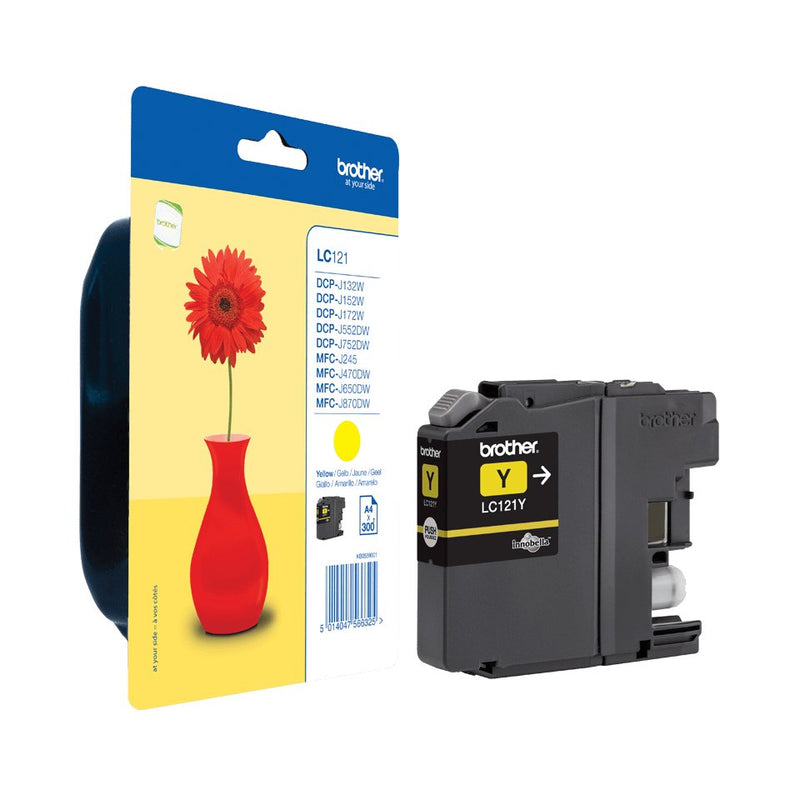 Brother Ink Cartridge Genuine LC-121YBP Yellow