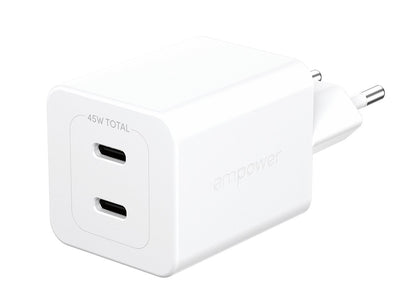 Panzerglass Empower™ By ® Turbo 45W Charger Incl. 2 X USB-C Eu Plug Silver White Smartphone White Power Altern — image 1
