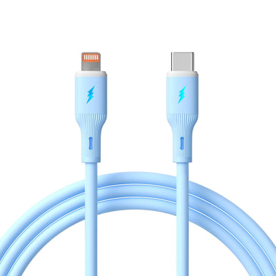 Akyga USB Cable AK-USB-72 USB Type-c M Lightning M Ver. 2.0 30W 1M Blue Silicone — image 1