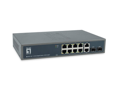 Conmutador Levelone 10X Ge GEP-1221 2XGSFP 19 150W 8XPOE + — image 1