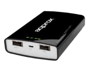 Approx Charger USB Power Bank 7800 Black
