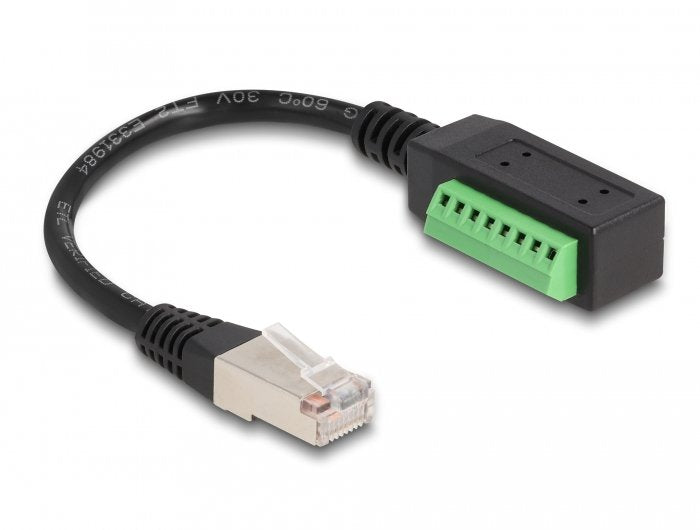 Delock RJ45 Cable CAT.5E Plug Zu Terminalblock Adapter 21,5CM