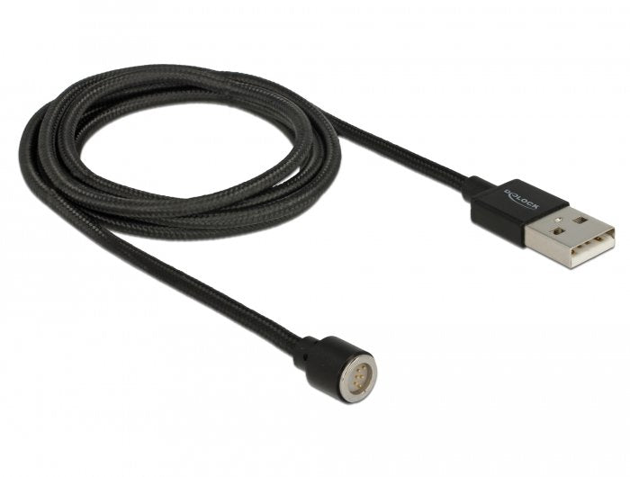 Delock Magnetic USB Daten- And Cable Charging Black 1,1M