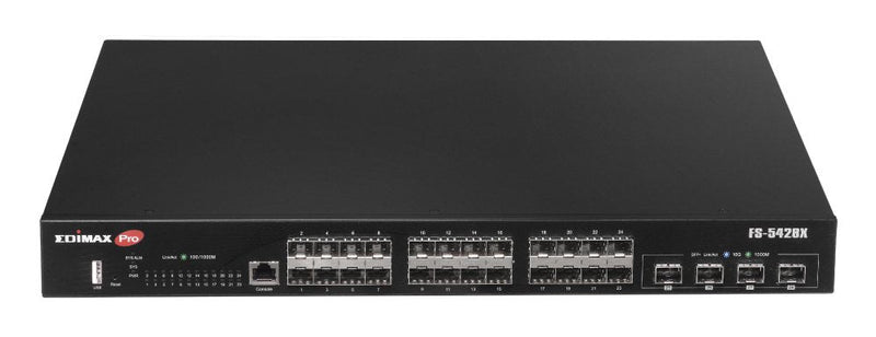Edimax 28-PORT Gigabit Sfp L2 + Managed Switch With 4 10GBE Sfp + -ports